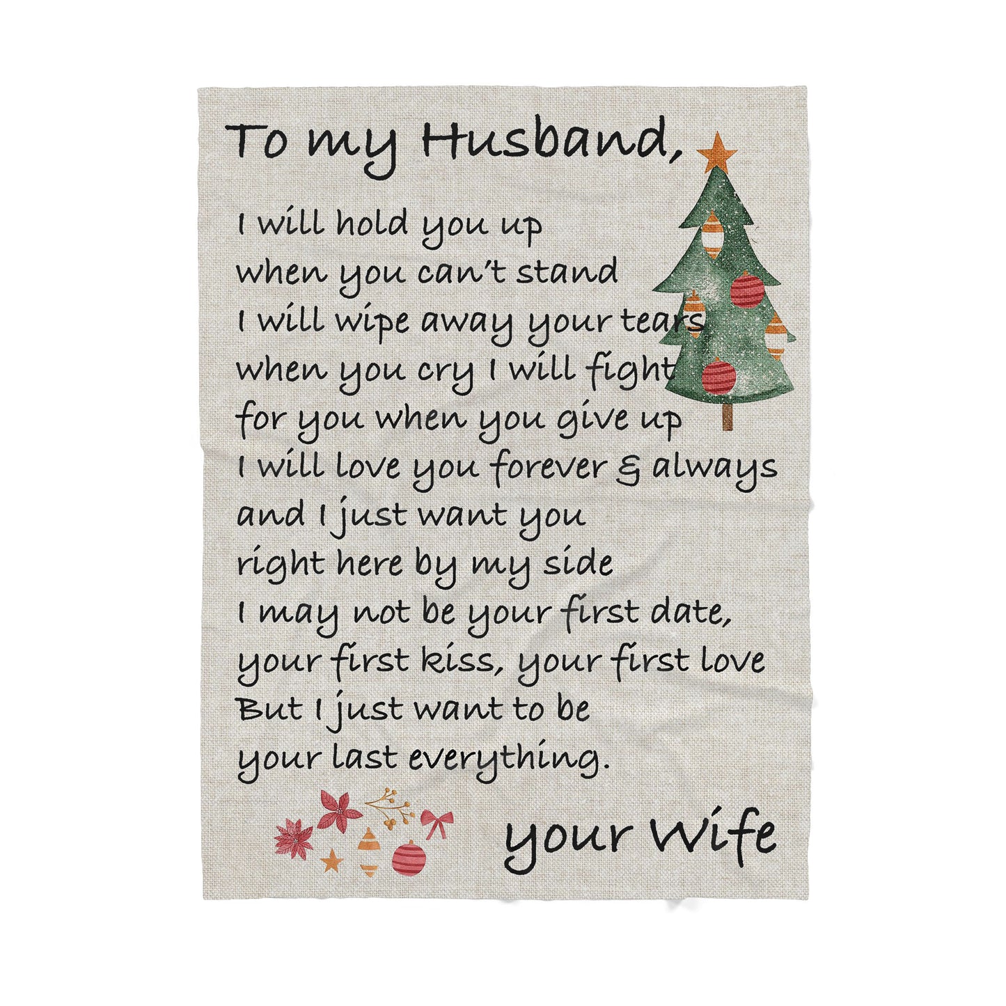 Christmas Blanket Gift For Husband, Romantic Anniversary Gift Husband, When You Cant