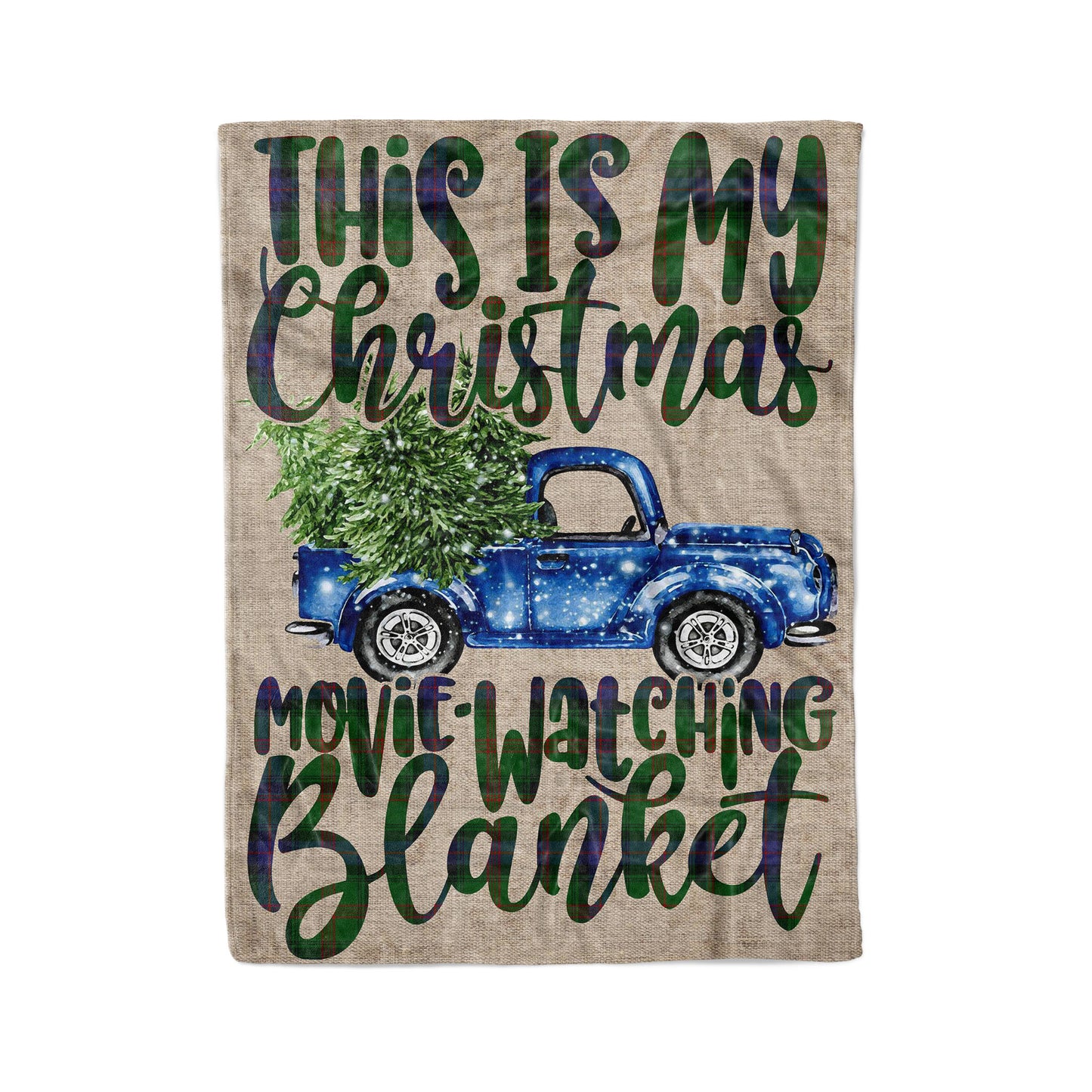 This is My Christmas Movie Watching Blanket, Funny Christmas Blanket Gift Ideas, Tartan Blanket