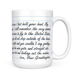 Custom Message Letter for Grandpa from Granddaughter Mug, Personalized Gift Mug for Grandpa