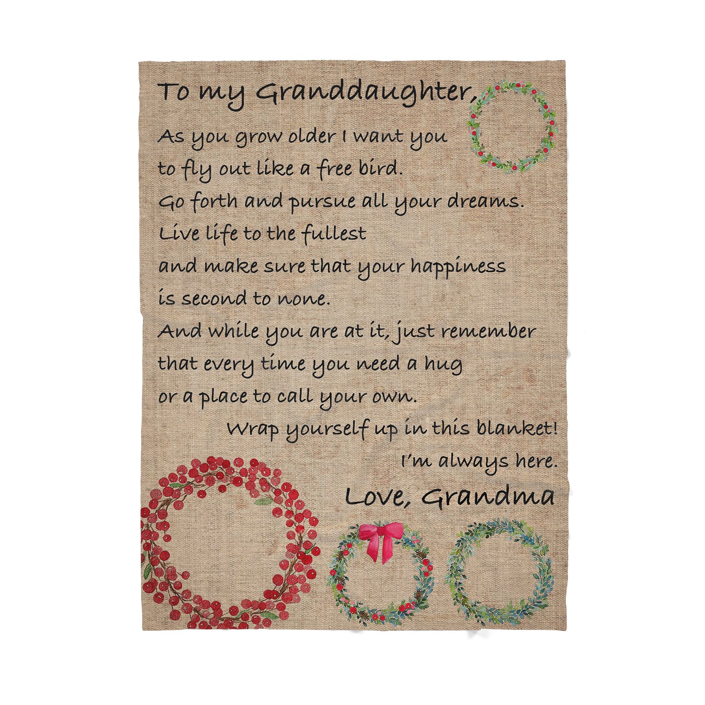 Christmas Blanket Gift For Granddaughter, Sweet Gifts For Granddaughter, You Grow Older