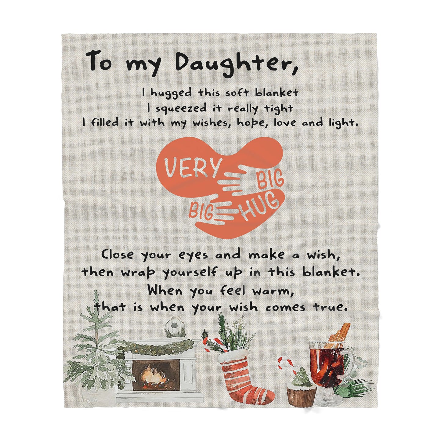 Blanket Christmas Daddy Daughter Gifts, Birthday Gift Ideas For Daughter, Make a Wish