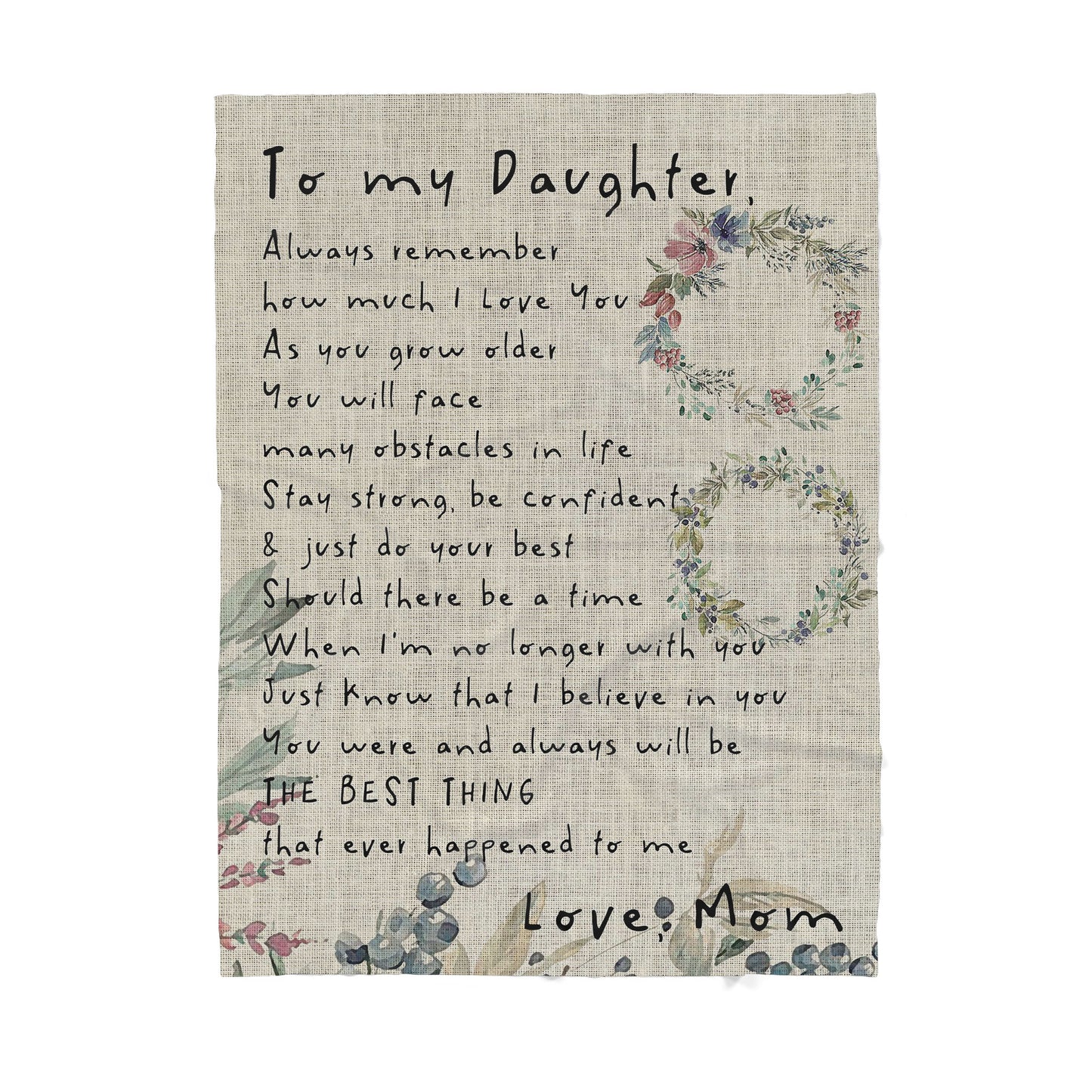 Blanket Gift For Daughter, Birthday Gift For Daughter, Always Remember