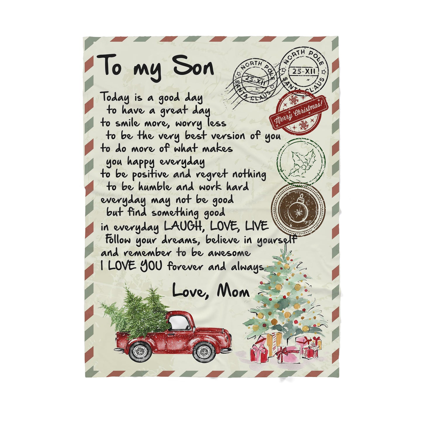 Blanket Gift For Son, High School Graduation Gifts For Son, Smile More Worry Less