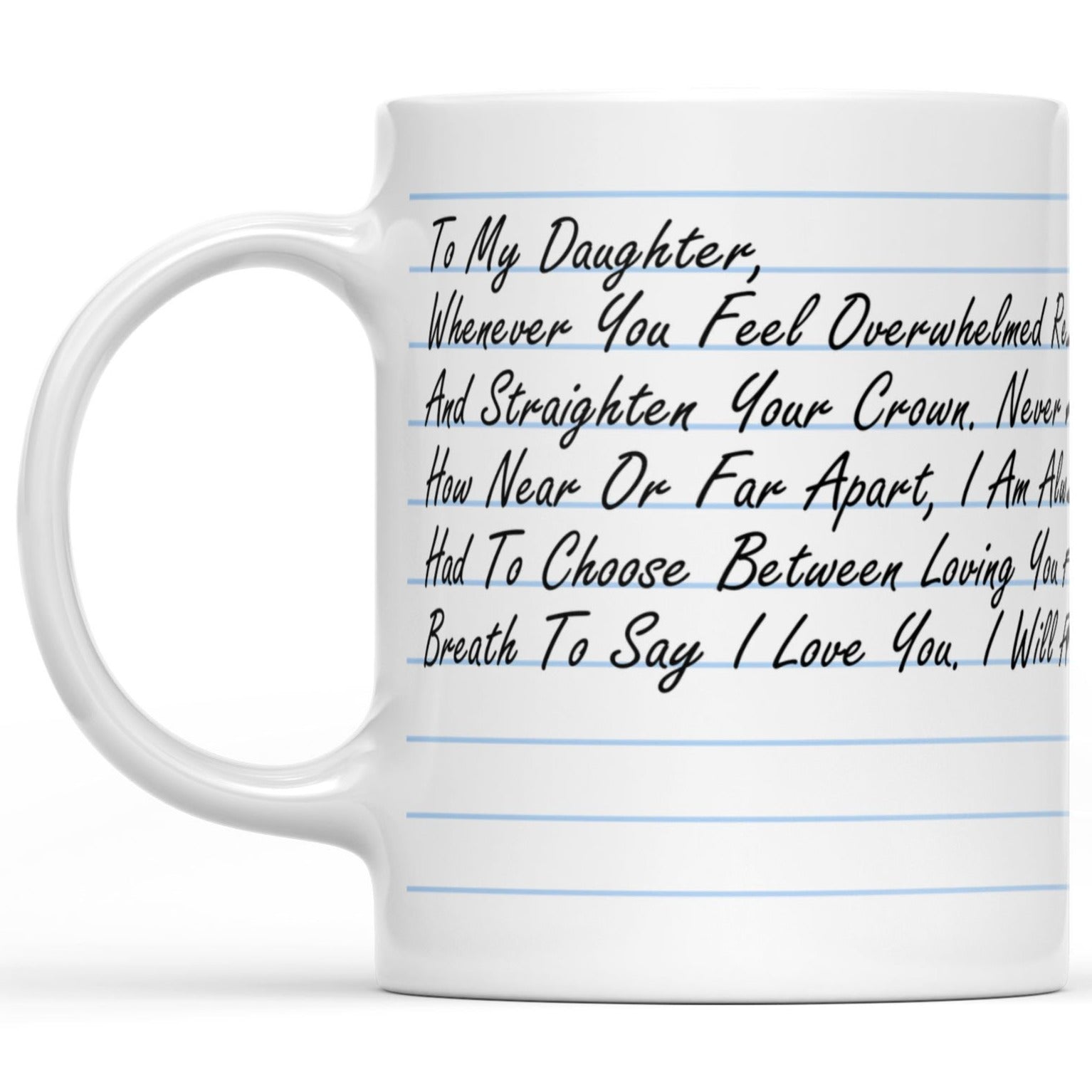 Custom Love Letter Message for Daughter from Dad Mug, Personalized Gift Mug for Daughter
