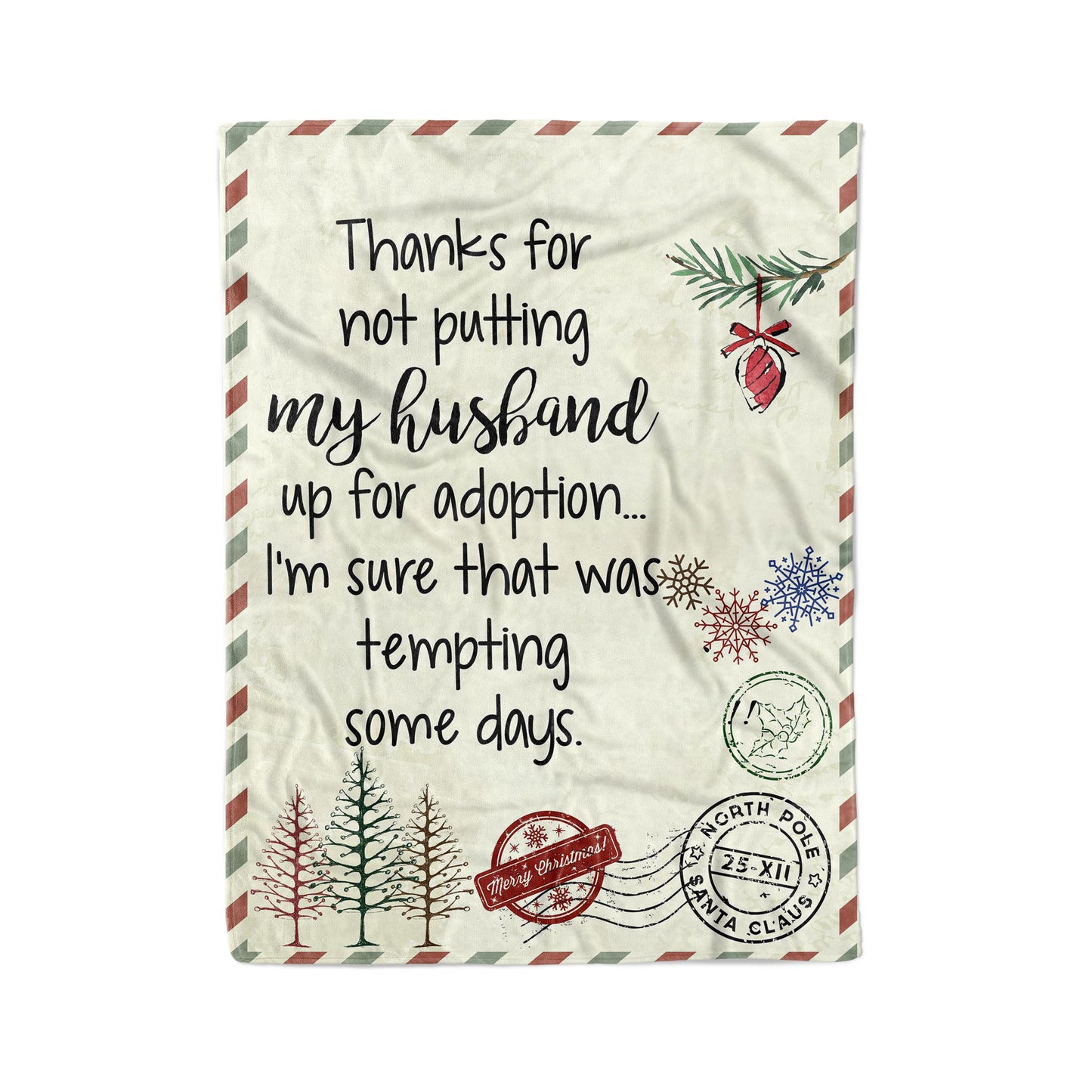 Blanket Christmas Gift Ideas for Mother in Law Not Putting My Husband for Adoption 20120202 - Fleece Blanket