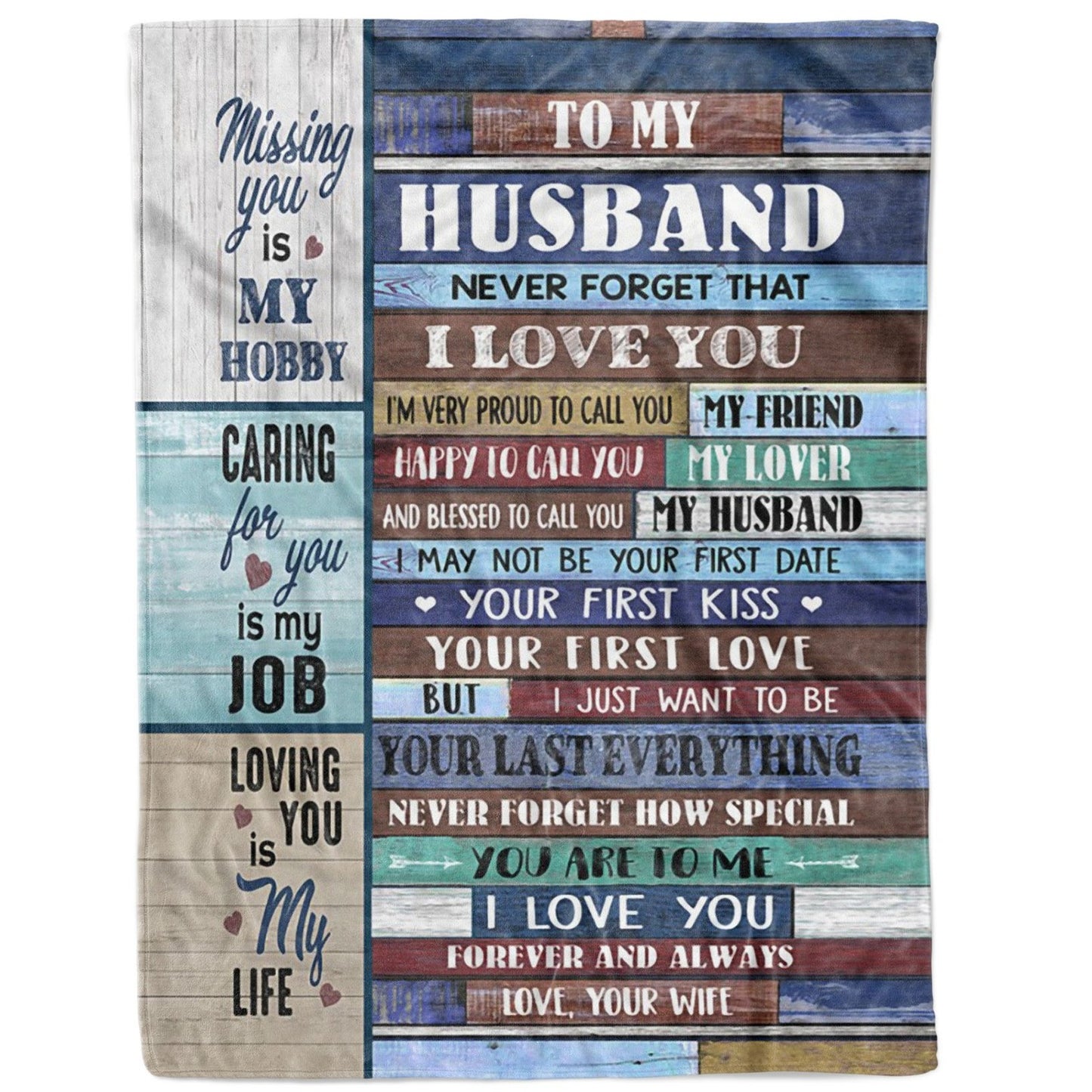 Blanket Gift For Him, Gift Ideas For Husband, Missing You Is My Hobby