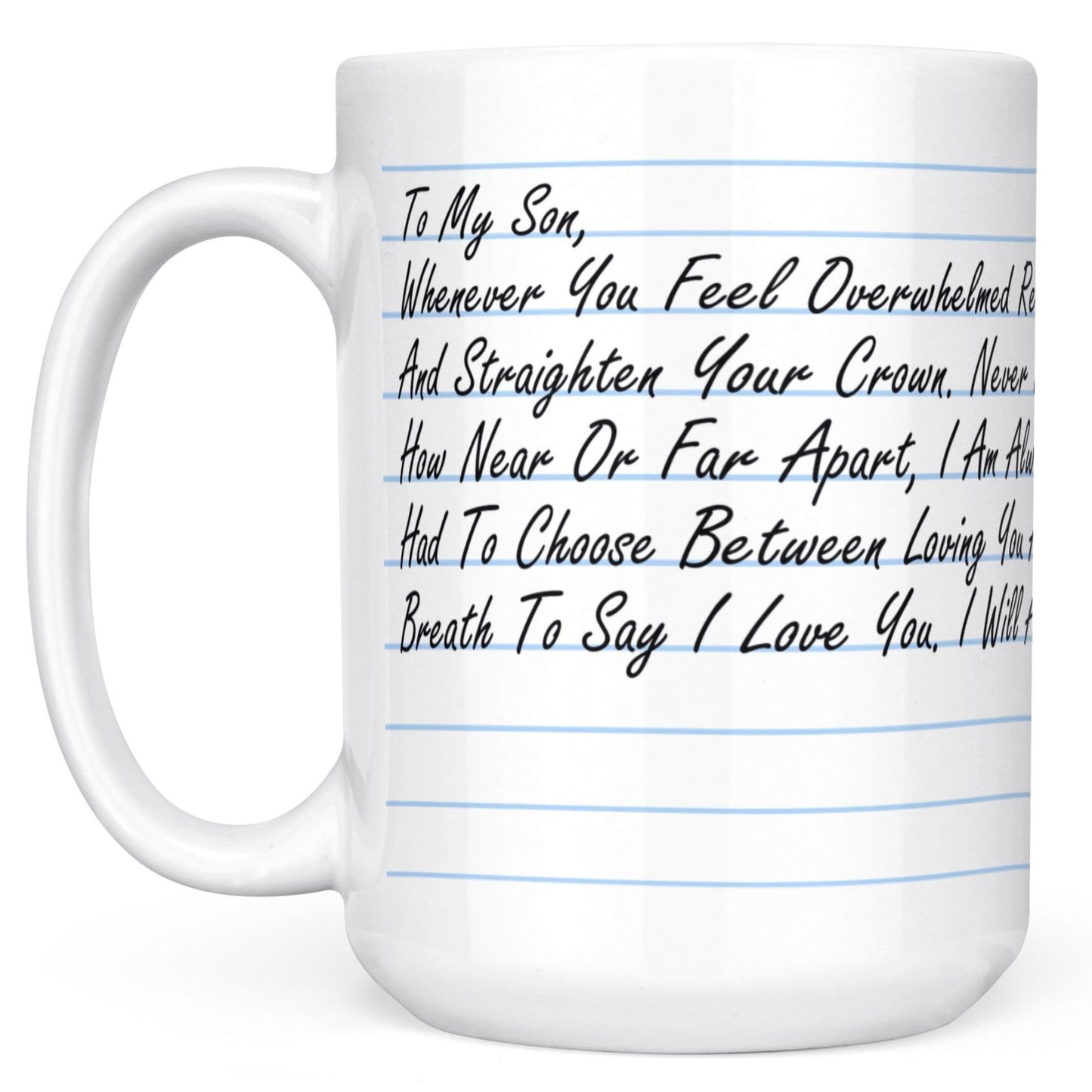 Personalized Message Letter for Son from Dad Gift Mug, Custom Mug Gift for Son