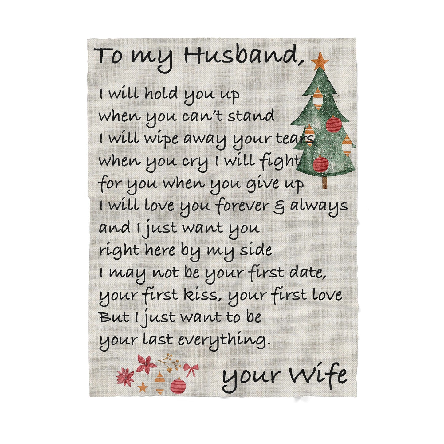 Christmas Blanket Gift For Husband, Romantic Anniversary Gift Husband, When You Cant