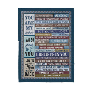 Blanket Gifts For Sons From Mothers, Christmas Gifts For Son, The Best Is You