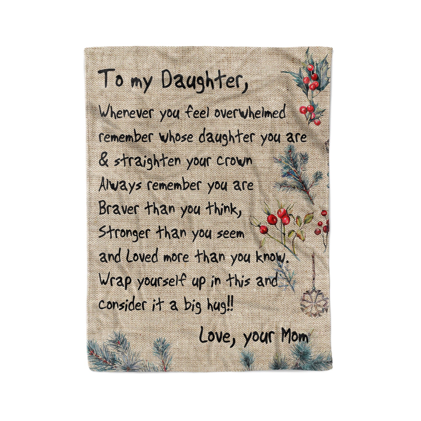 Blanket Christmas Gift For Daughter, Daddy Daughter Gifts, Whose Daughter You Are