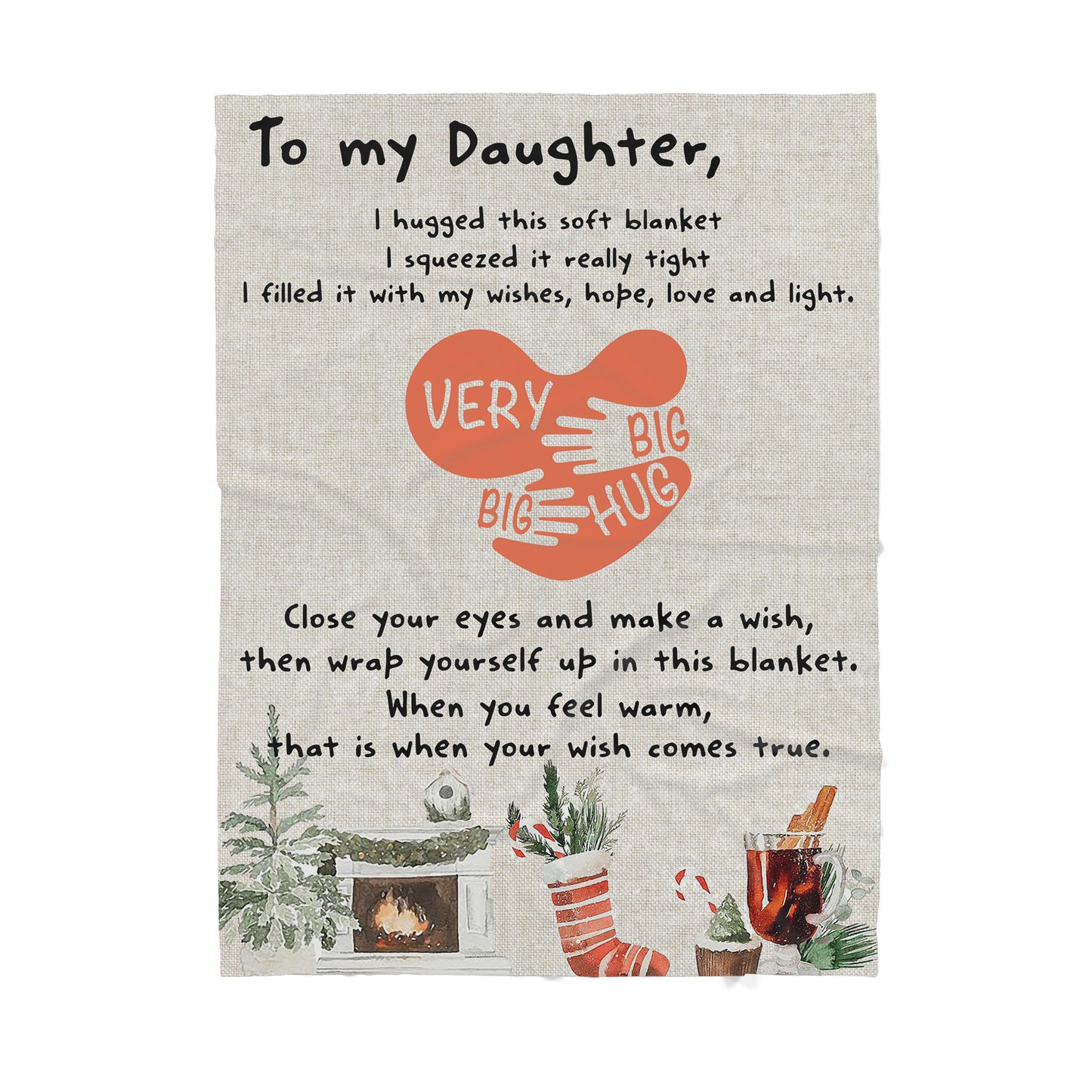 Blanket Christmas Daddy Daughter Gifts, Birthday Gift Ideas For Daughter, Make a Wish