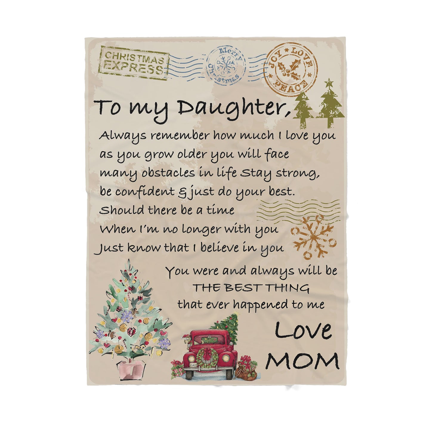 Blanket Gift Ideas For Daughter, Christmas Presents For Grown Up Daughters, I Love You