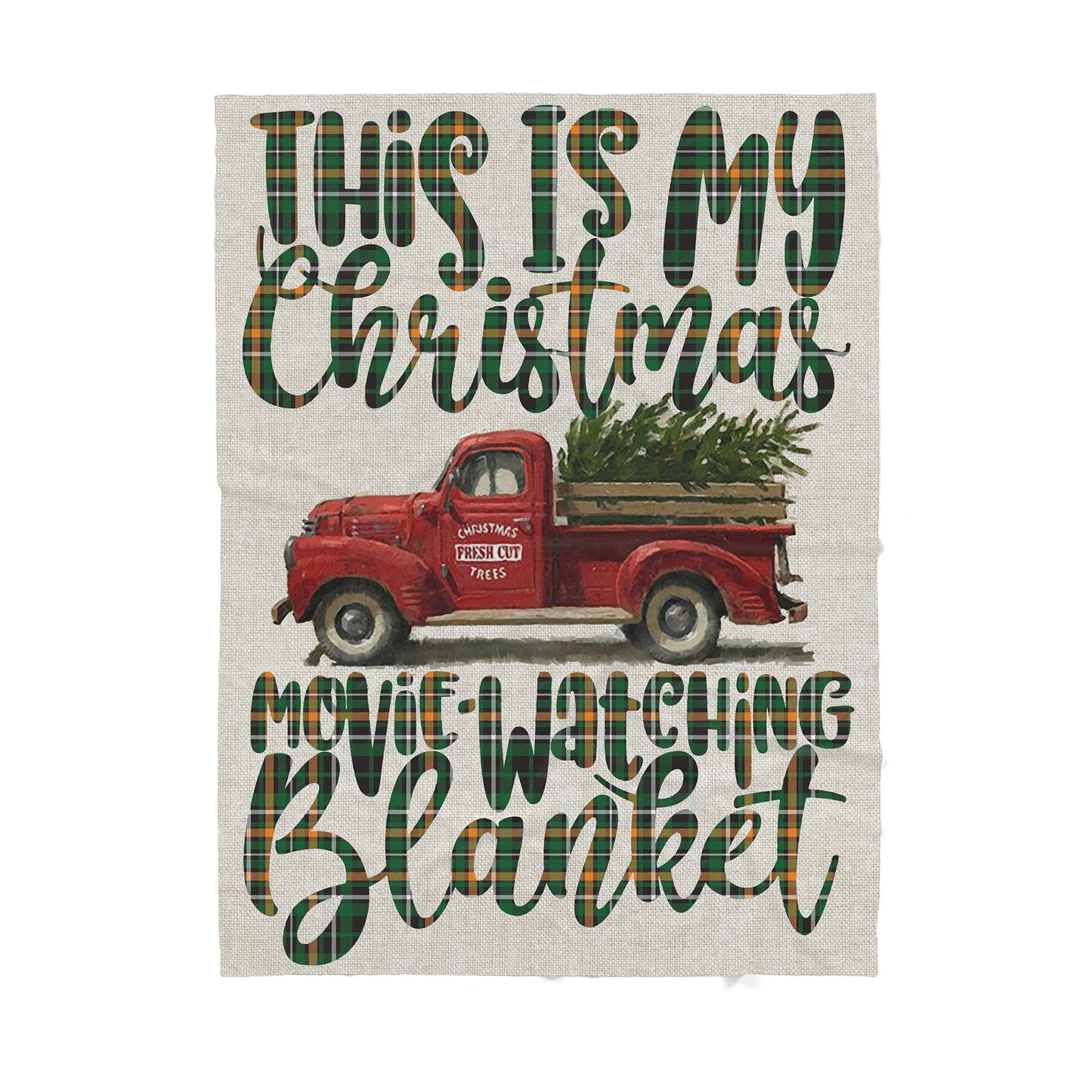 This is My Christmas Movie Watching Blanket, Funny Christmas Blanket Gift Ideas, Tartan Blanket