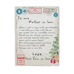 Blanket Christmas Gift ideas for Mother in Law from Son in Law Customize Personalize Love with Your Daughter 20121101 - Sherpa Blanket