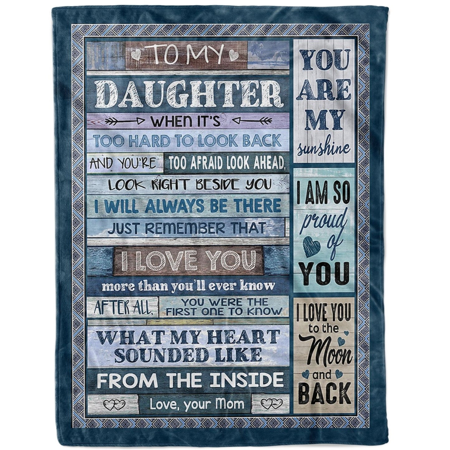 Blanket Gift For Daughter, Birthday Gifts For 12 Year Old Daughter, Its Too Hard