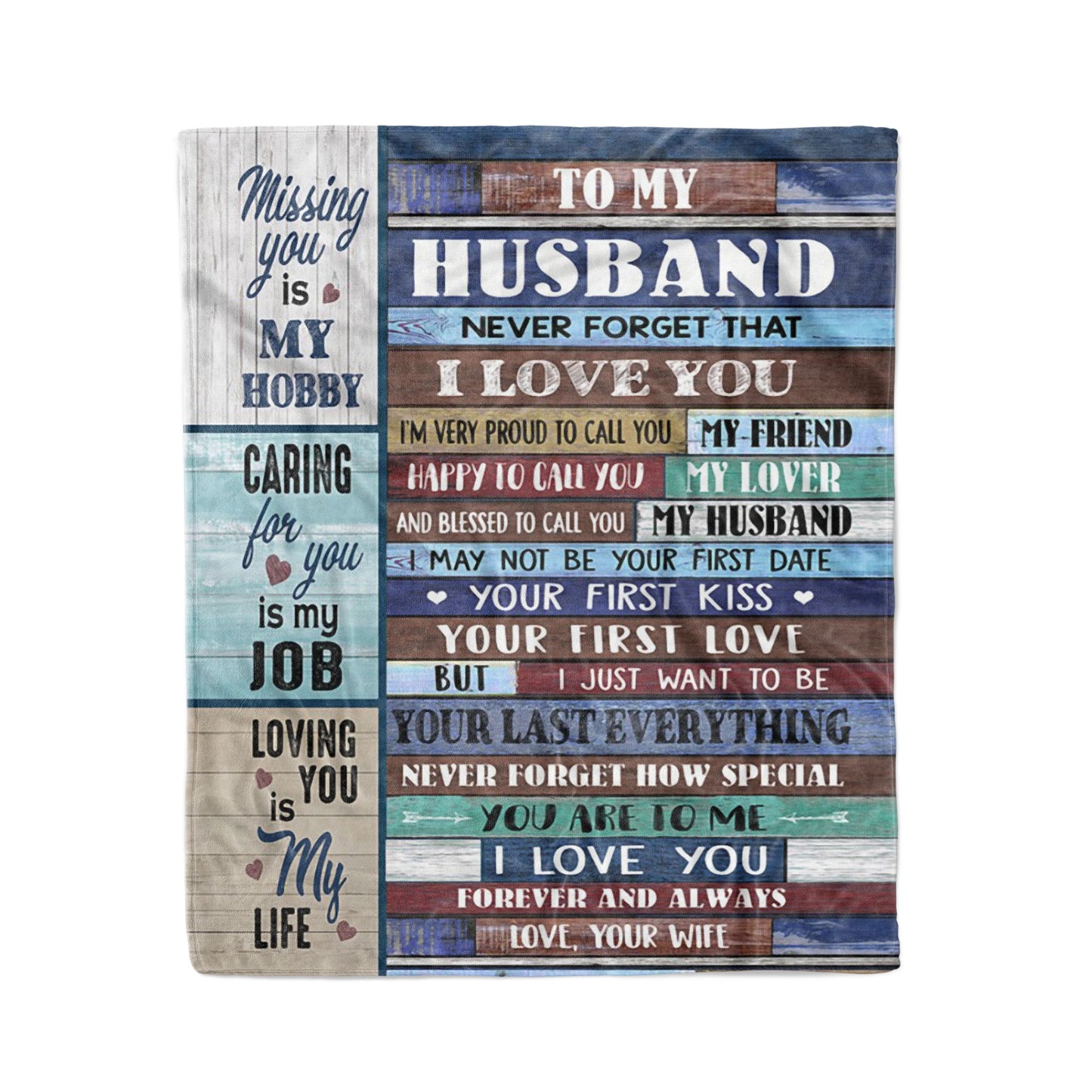 Blanket Gift For Him, Gift Ideas For Husband, Missing You Is My Hobby