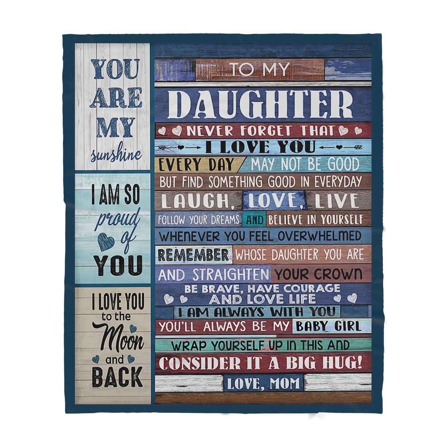 Blanket Graduation Gift For Daughter, Sentimental College Graduation Gifts For Daughter, I Love You