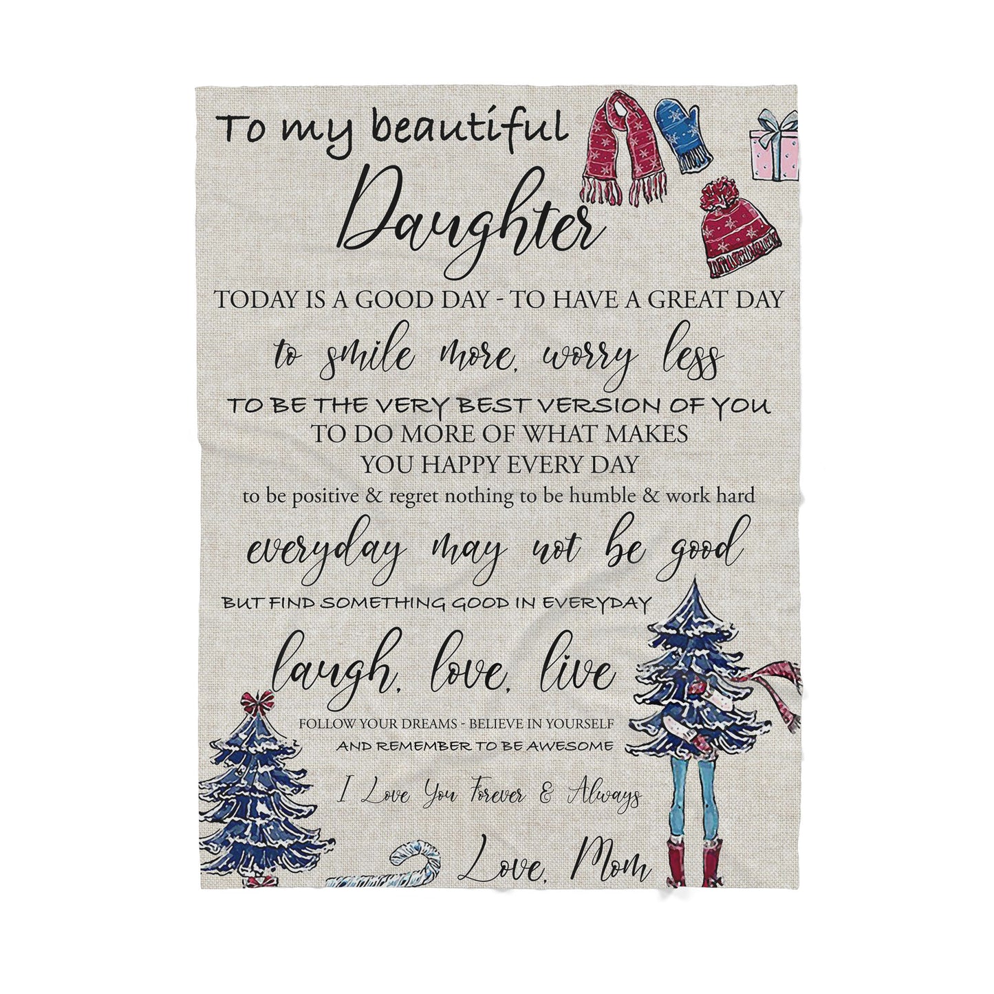 Blanket Gifts For Adult Daughter, Sentimental Gifts For Daughter From Mom, A Good Day