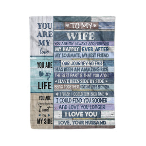 Blanket  Gift For Wife, Personalised Gifts For Her, Romantic Gift For Wife, You Are My Love