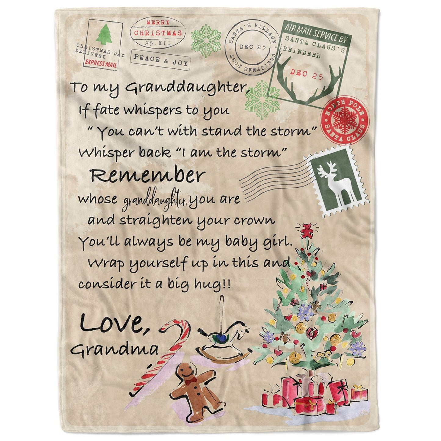 Blanket Christmas Gift For Granddaughter, Birthday Gifts for Granddaughter, Fate Whispers