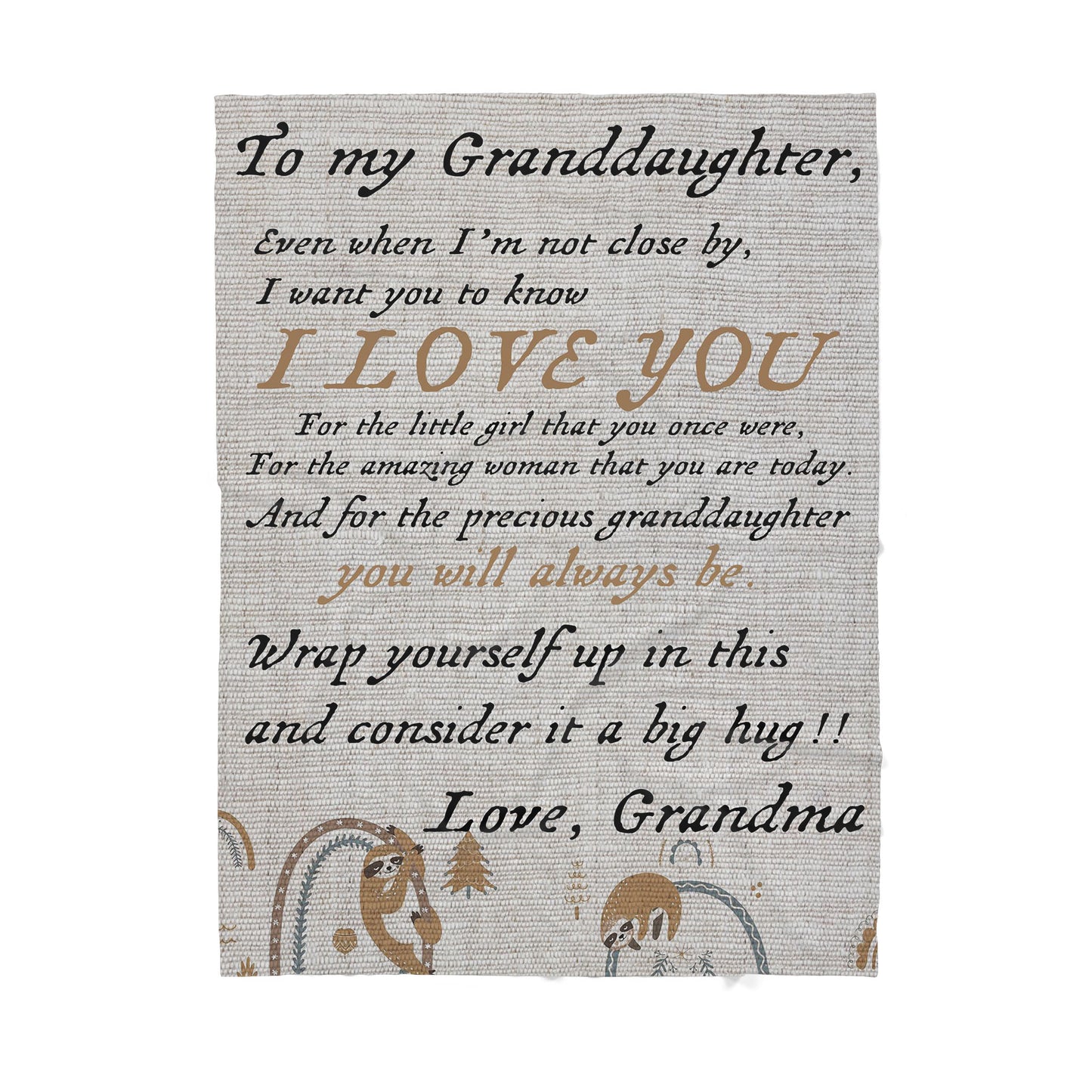 Personalized Blanket Gift For Granddaughter, Gifts For Granddaughter, I Love You