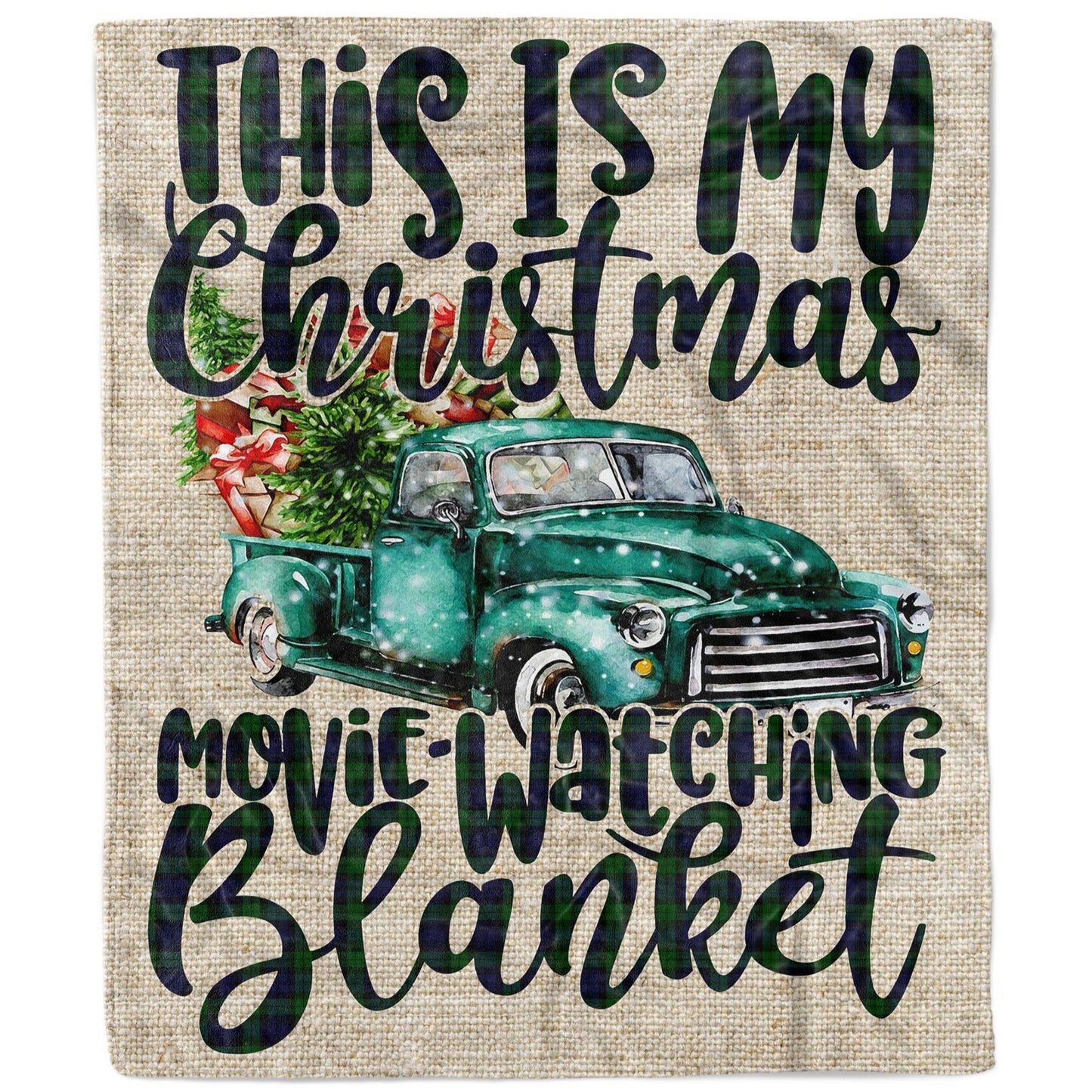 This is My Christmas Movie Watching Blanket, Funny Christmas Blanket Gift Ideas, Tartan Blanket