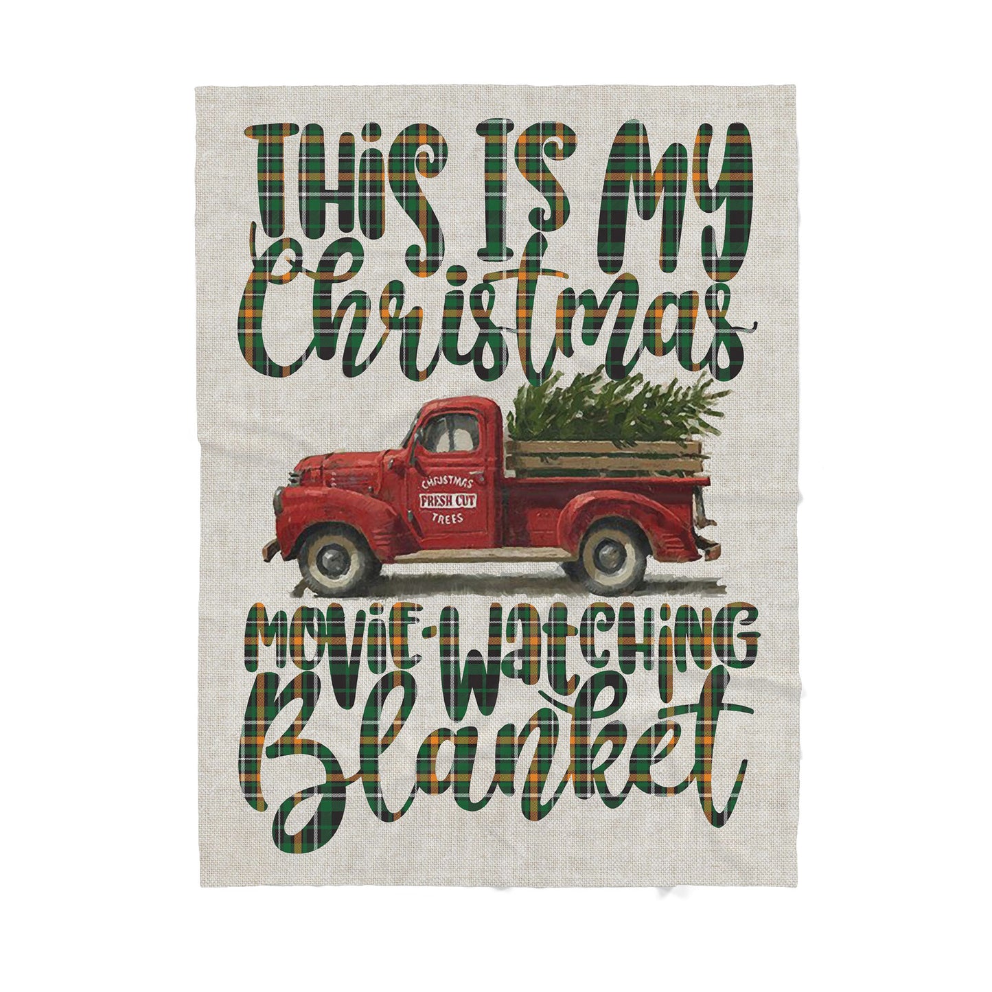 This is My Christmas Movie Watching Blanket, Funny Christmas Blanket Gift Ideas, Tartan Blanket