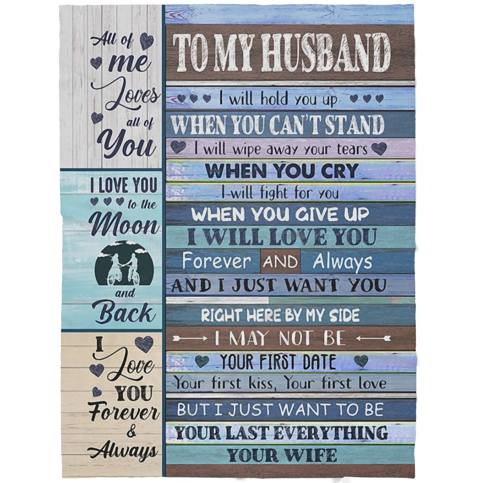 Blanket Gift For Husband, Romantic Birthday Gifts For Him, I Will Hold