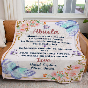 Abuela Gift for Grandma Blanket, Abuelita Christmas Gift for Grandma